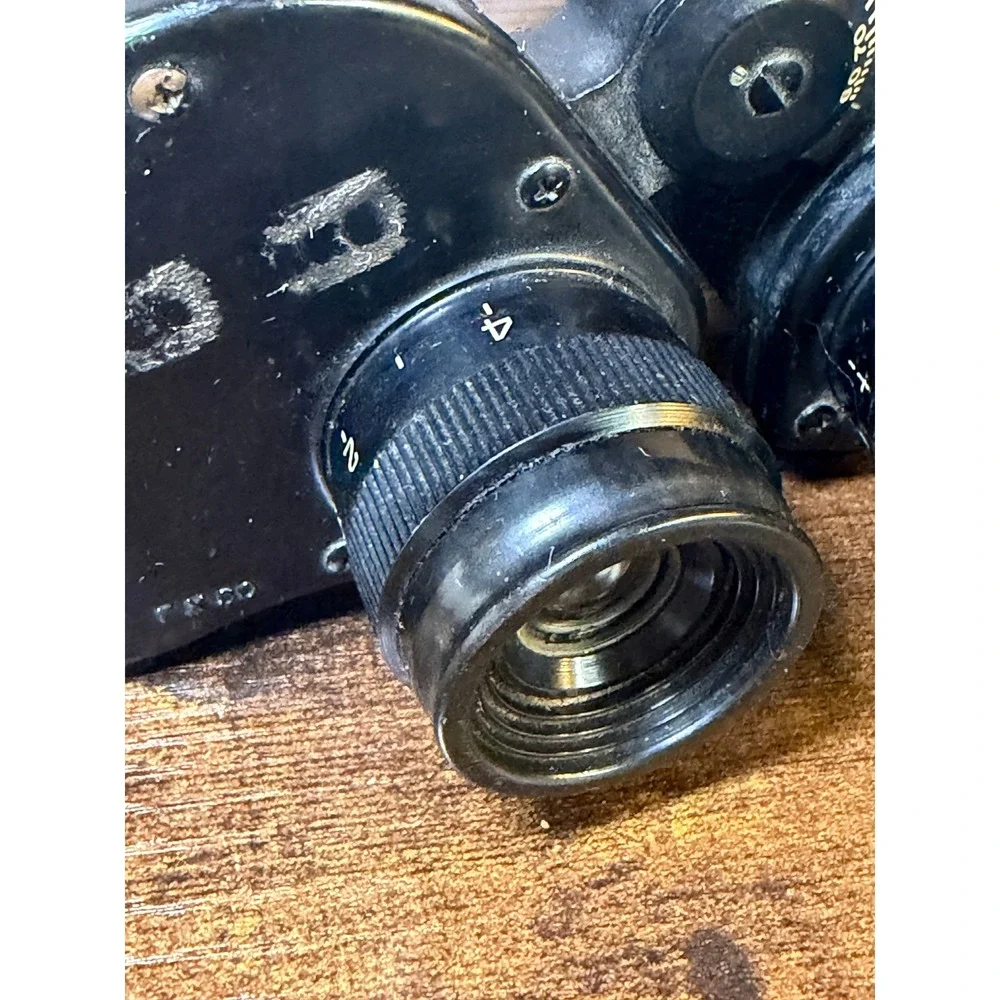 Vintage WWII 1943 US Navy Bausch & Lomb Mark 28 Mod 0 Binoculars Original Case